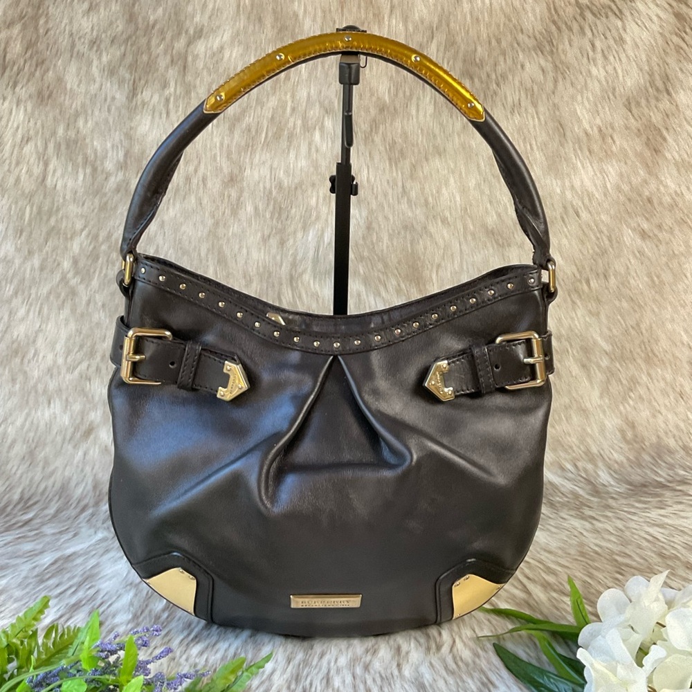 Burberry Black Leather Hartley Hobo